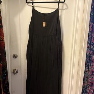 Black Silk Summer Slip Dress